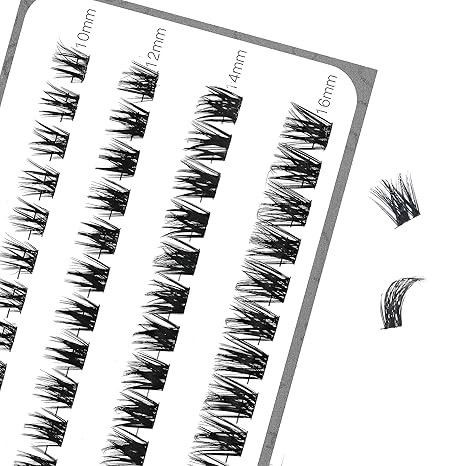 Segmented set of false eyelashes for customizable looks