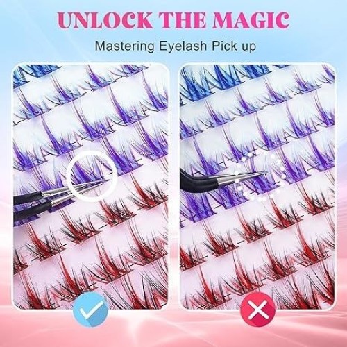 Colored false eyelashes for vibrant eye looks